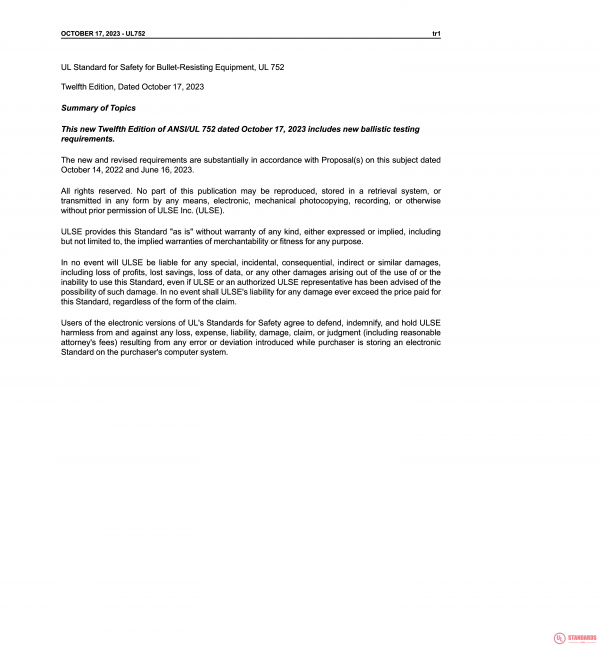 UL 752 PDF UL 752 PDF